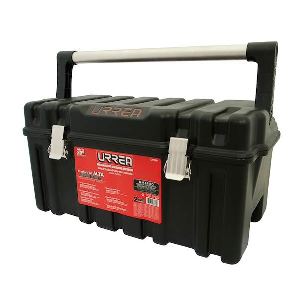 Urrea Tool Box With Tray, Plastic, Black, 21 in W x 10-3/4 in D x 10-1/2 in H CPU20A - main